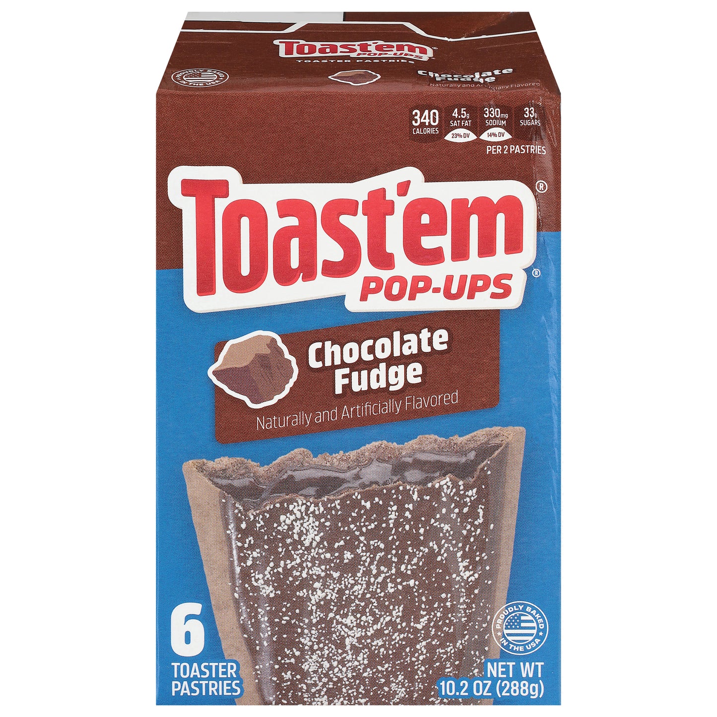 Toast'em Pop-ups Chocolate Fudge Toaster Pastries 6 ea