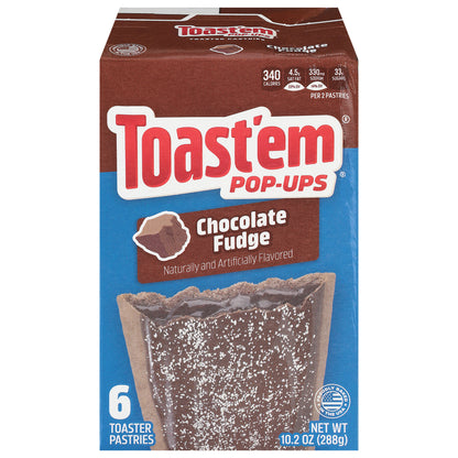 Toast'em Pop-ups Chocolate Fudge Toaster Pastries 6 ea