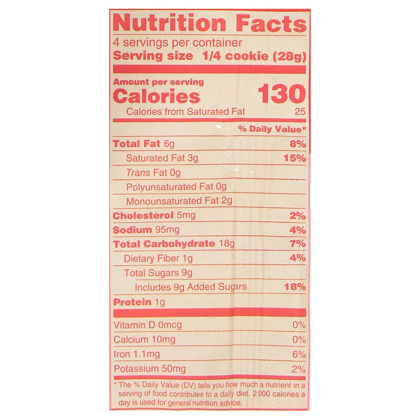 Otis Spunkmeyer Chocolate Chunk Cookie 4 oz