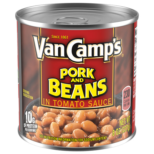 Van Camp's Pork and Beans, Canned Beans, 8 OZ