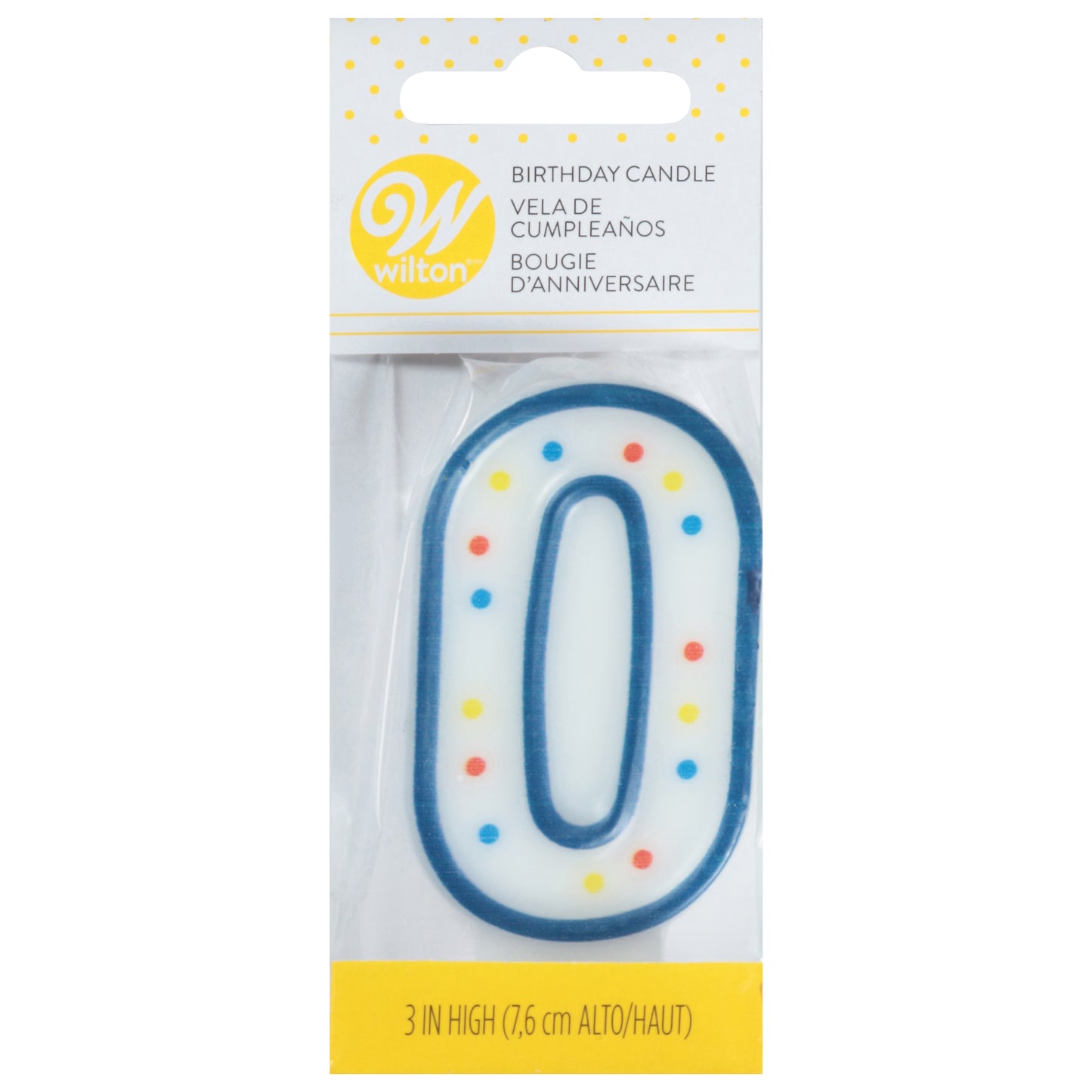 Wilton 0 Birthday Candle 3 Inch 1 ea