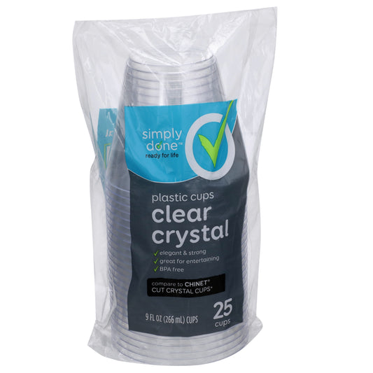 Plastic Cups, Clear Crystal