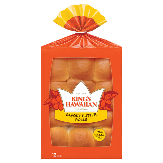 King's Hawaiian Savory Butter Rolls 12 ea