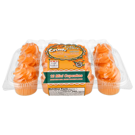 Cafe Valley Bakery Crush Orange Cupcakes Mini 12 ea