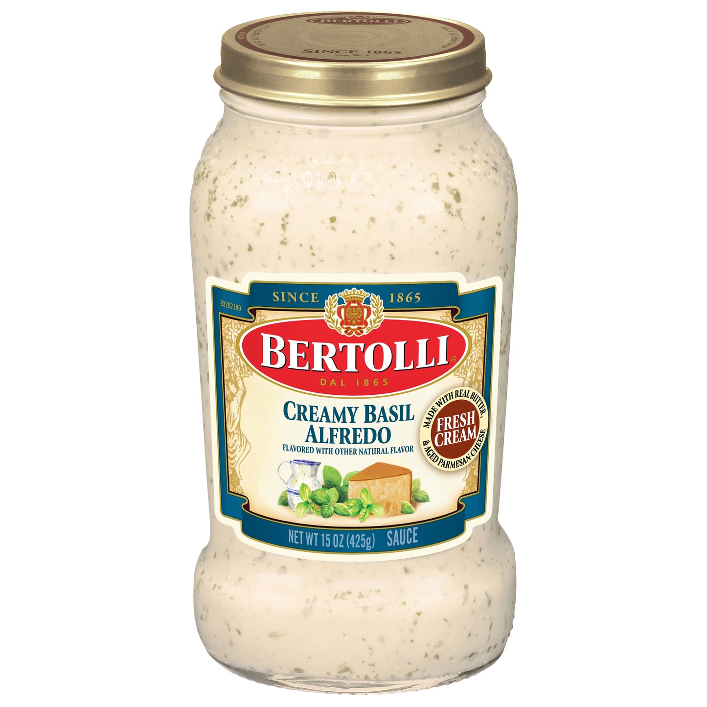 Bertolli Creamy Basil Alfredo Sauce, 15 oz