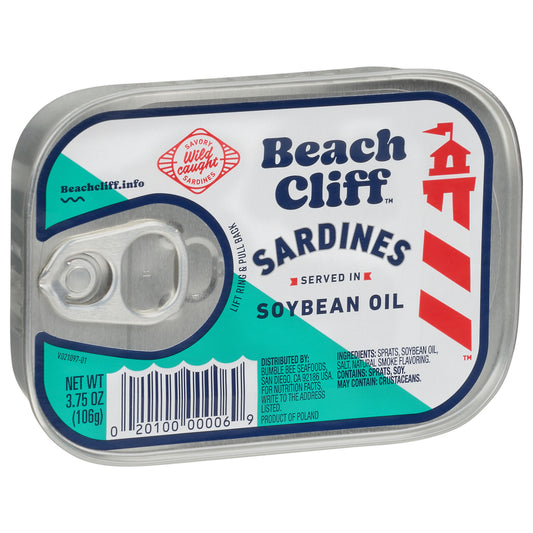 Beach Cliff Sardines in Soybean Oil 3.75 oz