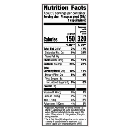 Hamburger Helper, Crunchy Taco, 7.6 oz box