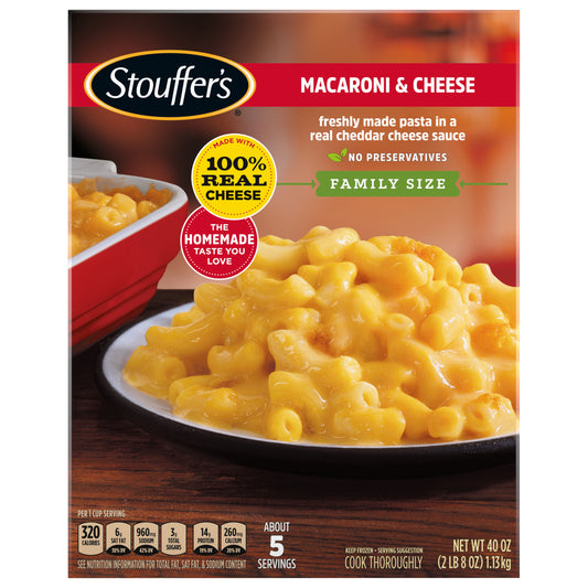 Stouffer’s Family Size Macaroni and Cheese Frozen Meal 40 oz.