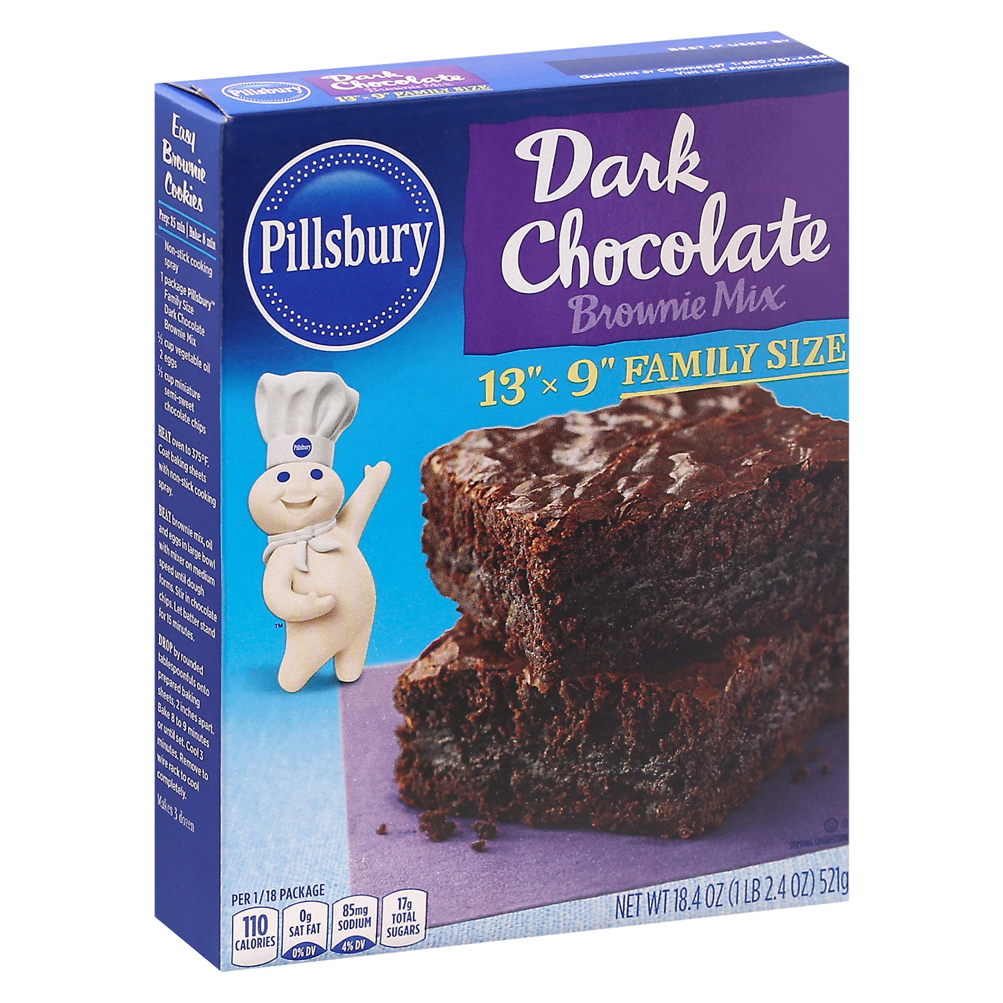 Pillsbury Family Size Dark Chocolate Brownie Mix 18.4 oz