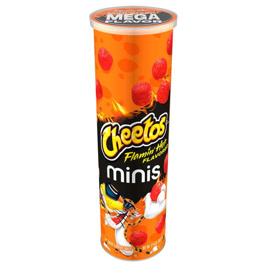 Cheetos Minis Cheese Flavored Snacks Flamin' Hot Flavored 3 5/8 Oz