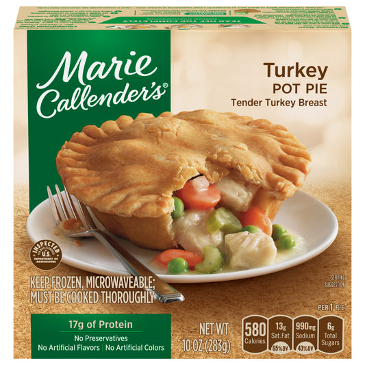 Marie Callender's Frozen Pot Pie Dinner, Turkey, 10 Ounce