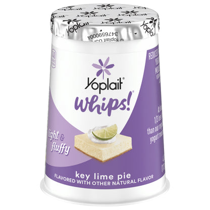 Yoplait Whips Reduced Fat Yogurt Mousse, Key Lime Pie Flavored, Gluten Free Snack, 4 OZ Yogurt Cup