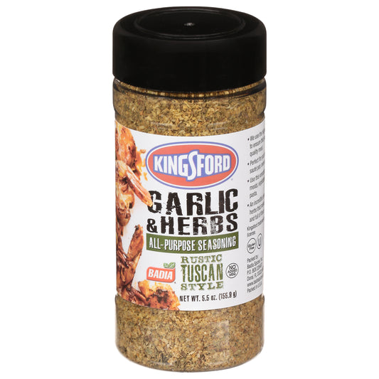 Kingsford Rustic Tuscan Style Garlic & Herbs All-Purpose Seasoning 5.5 oz