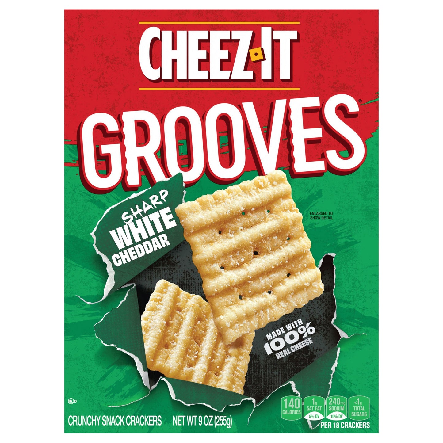 Cheez-It® Grooves Sharp White Cheddar Crunchy Cheese Crackers