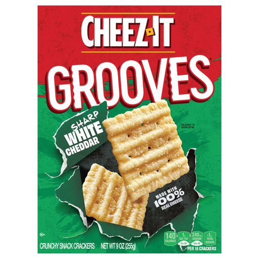 Cheez-It® Grooves Sharp White Cheddar Crunchy Cheese Crackers