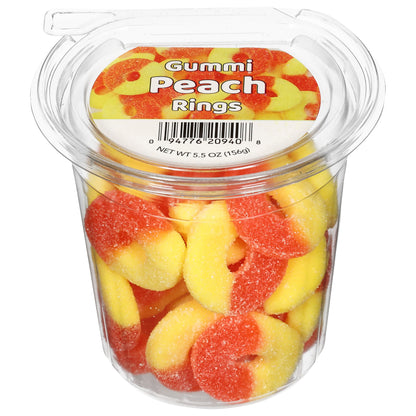 Car Cup Gummi Peach Rings 5.5 oz