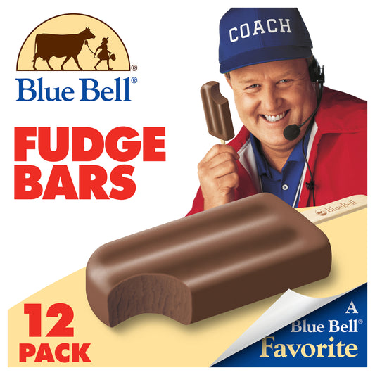 Blue Bell Fudge Bars 12 - 2.5 fl oz Bars