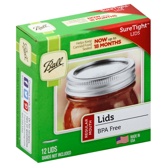 Ball Lids 12 ea - REGULAR MOUTH Lids BPA Free