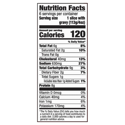 Banquet Family Size Meatloaf Slices Topped with Gravy, Frozen Meal, 24 OZ