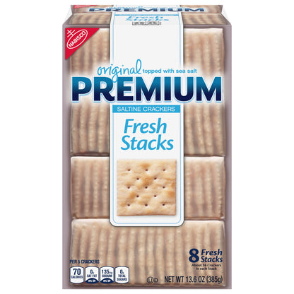 Premium Original Fresh Stacks Saltine Crackers, 13.6 oz