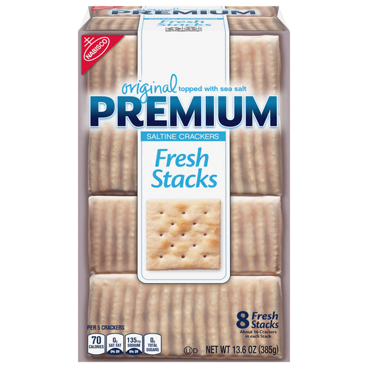 Premium Original Fresh Stacks Saltine Crackers, 13.6 oz