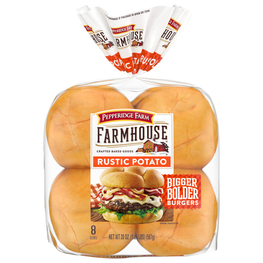 Pepperidge Farm Farmhouse Rustic Potato Hamburger Buns, 8-Pack Bag