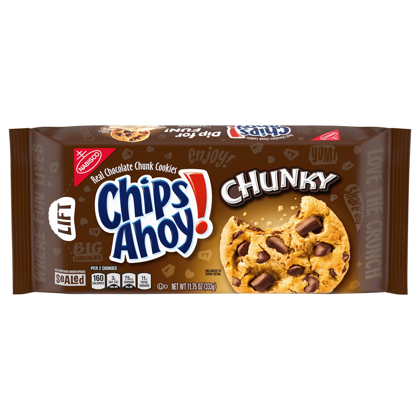 Chips Ahoy! Chunky Cookies 11.75 oz Wrapper