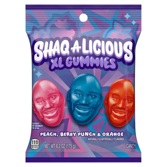 SHAQ-A-LICIOUS XL GUMMIES Original Flavor Chewy, Candy Bag, 6.2 oz