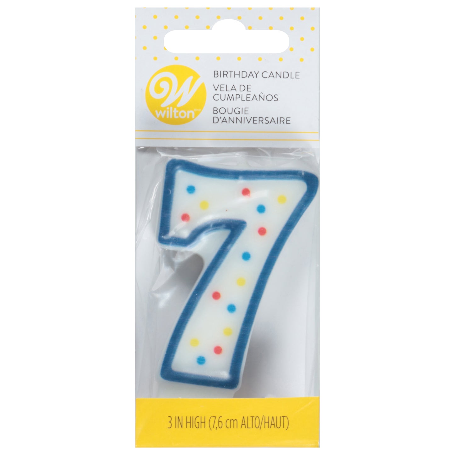 Wilton 7 Birthday Candle 3 Inch 1 ea
