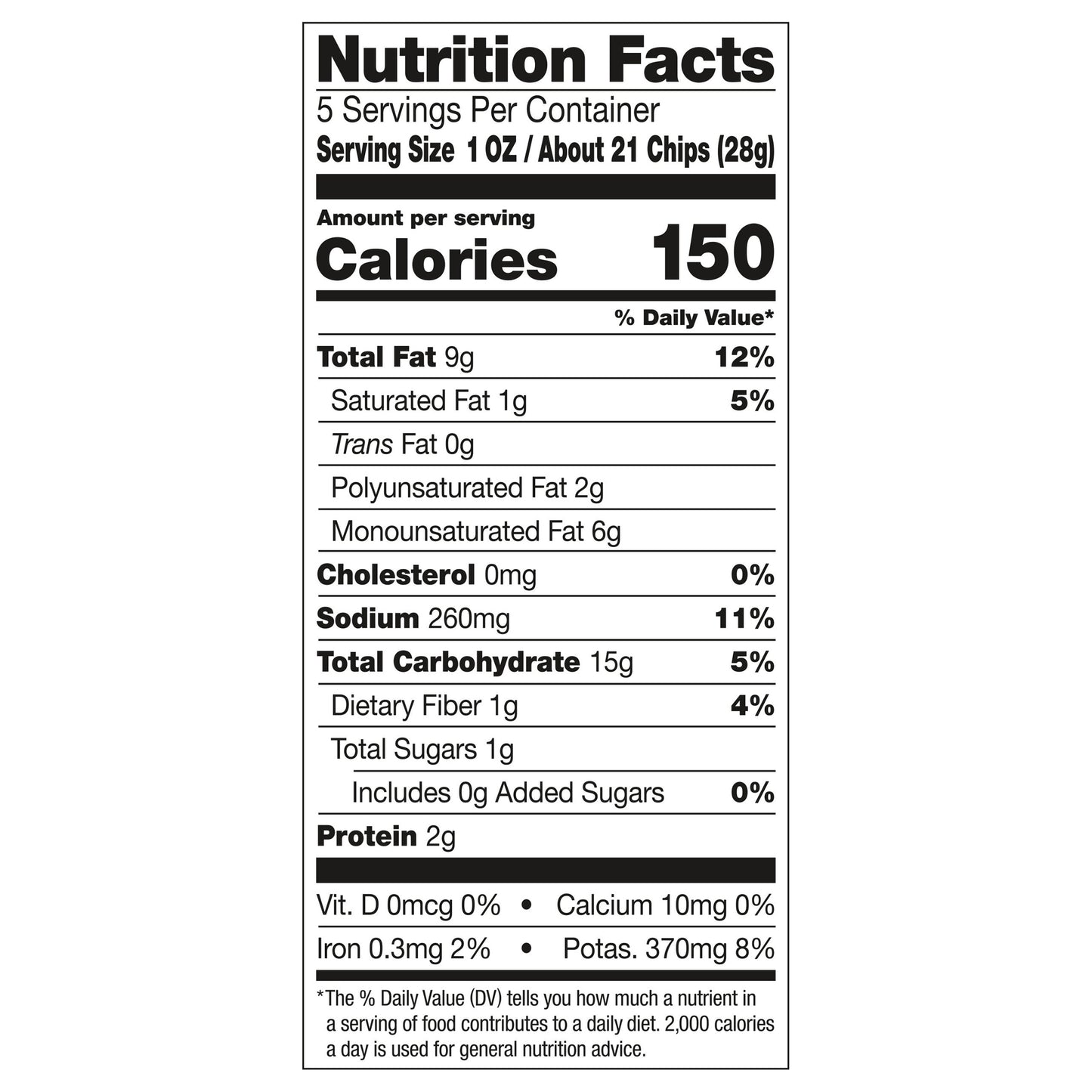 Tom's Sour Cream & Onion Potato Chips 5 oz