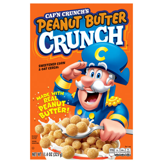 Cap'n Crunch Sweetened Corn & Oat Peanut Butter Crunch Cereal 11.4 oz