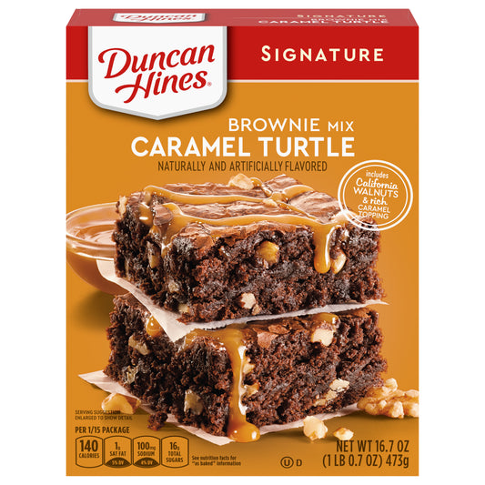 Duncan Hines Signature Caramel Turtle Brownie Mix, 16.7 OZ