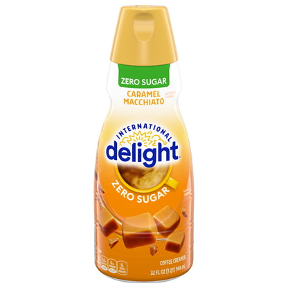 International Delight Sugar-Free, Zero Sugar Caramel Macchiato Coffee Creamer, 32 Oz