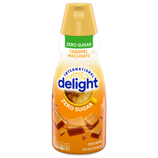 International Delight Sugar-Free, Zero Sugar Caramel Macchiato Coffee Creamer, 32 Oz