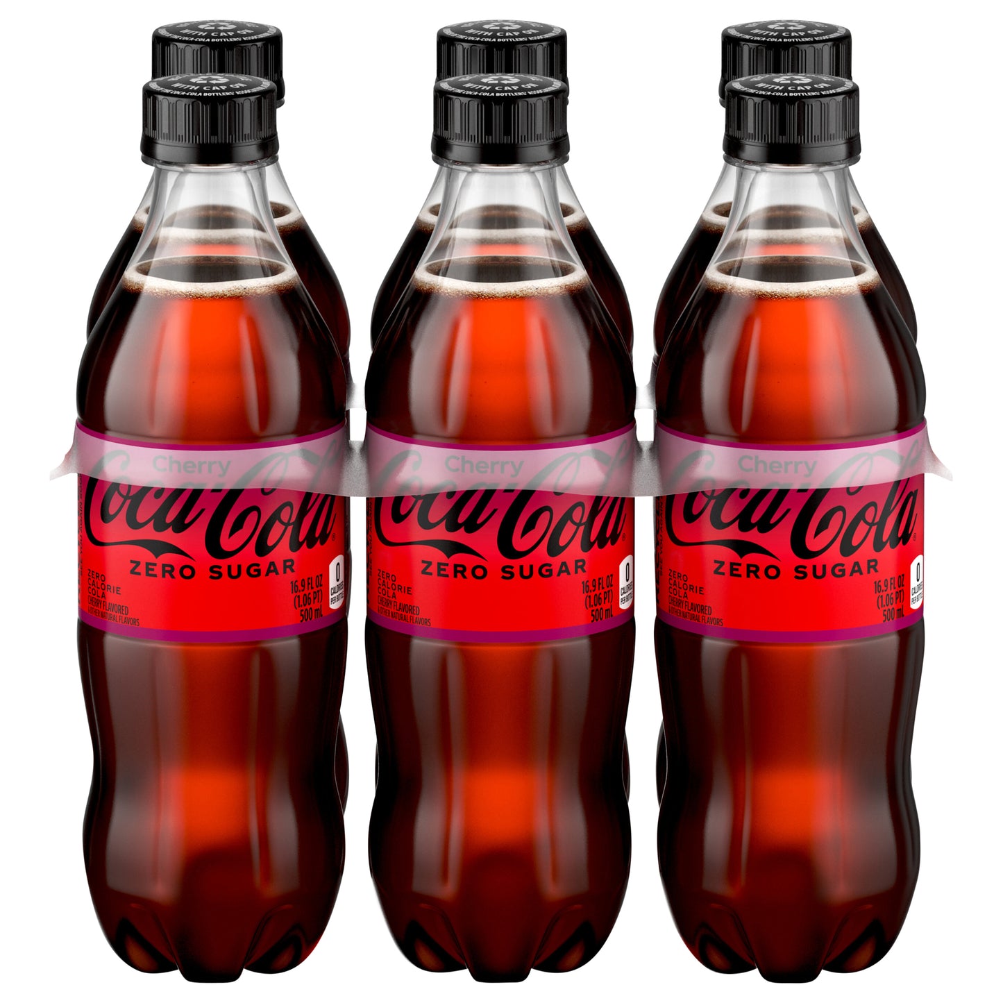 Coca-Cola Cherry Zero Bottles, 16.9 fl oz, 6 Pack
