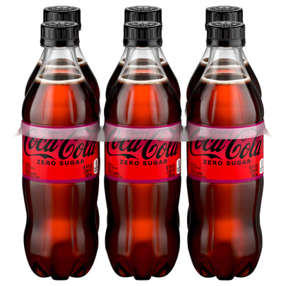 Coca-Cola Cherry Zero Bottles, 16.9 fl oz, 6 Pack