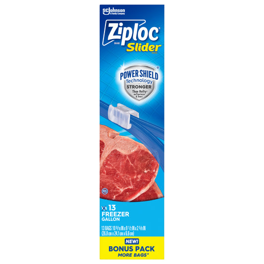 ZIPLOC® SLIDER GALLON FREEZER BAG 13 CT