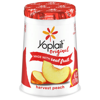 Yoplait Original Harvest Peach Low Fat Yogurt, 6 OZ Yogurt Cup