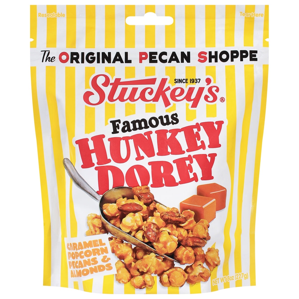 Stuckey's Famous Hunkey Dorey Caramel Popcorn Pecans & Almonds 8 oz ...