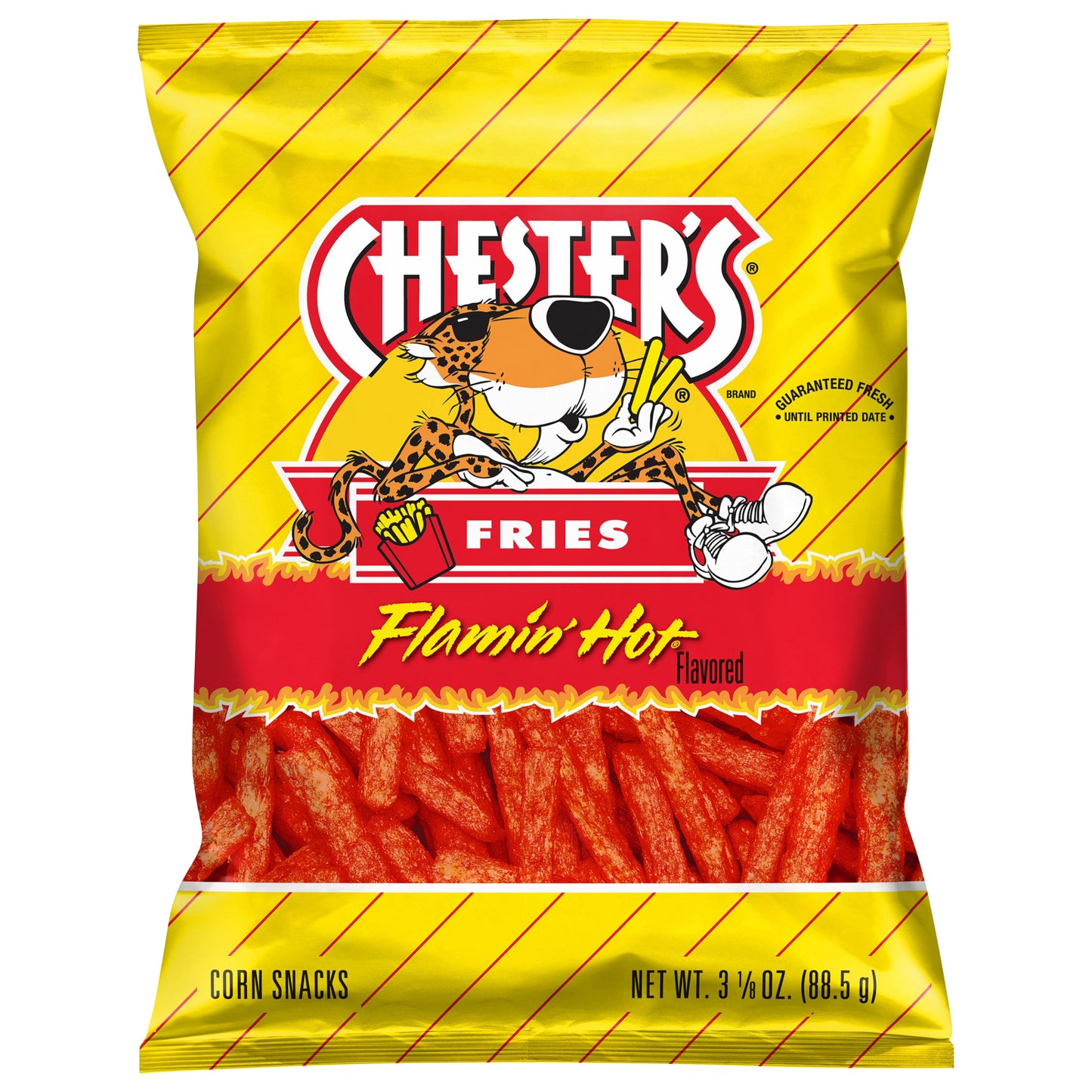 Chester's Fries Corn Snacks Flamin' Hot Flavored 3 1/8 Oz