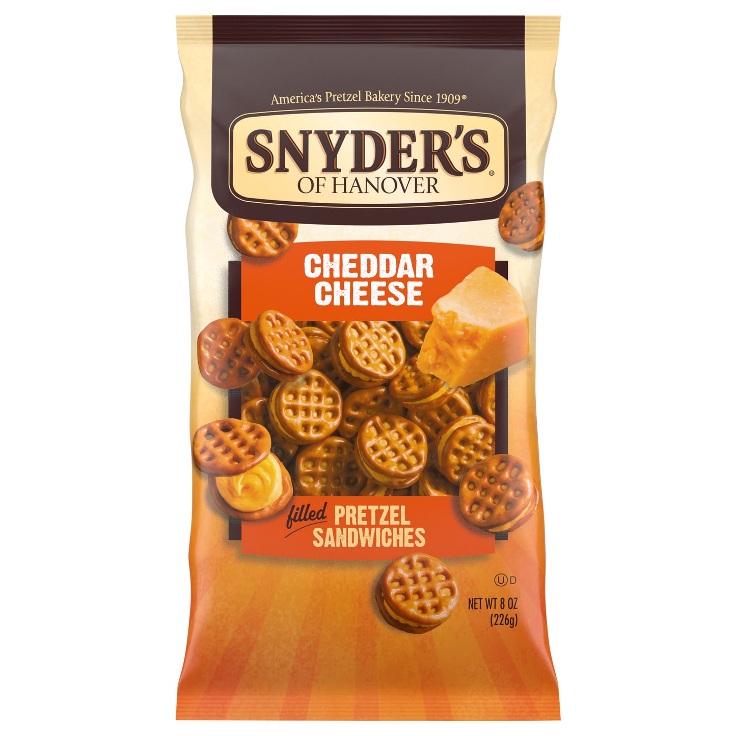 Snyder's of Hanover Filled Cheddar Cheese Pretzels Sandwiches 8 oz