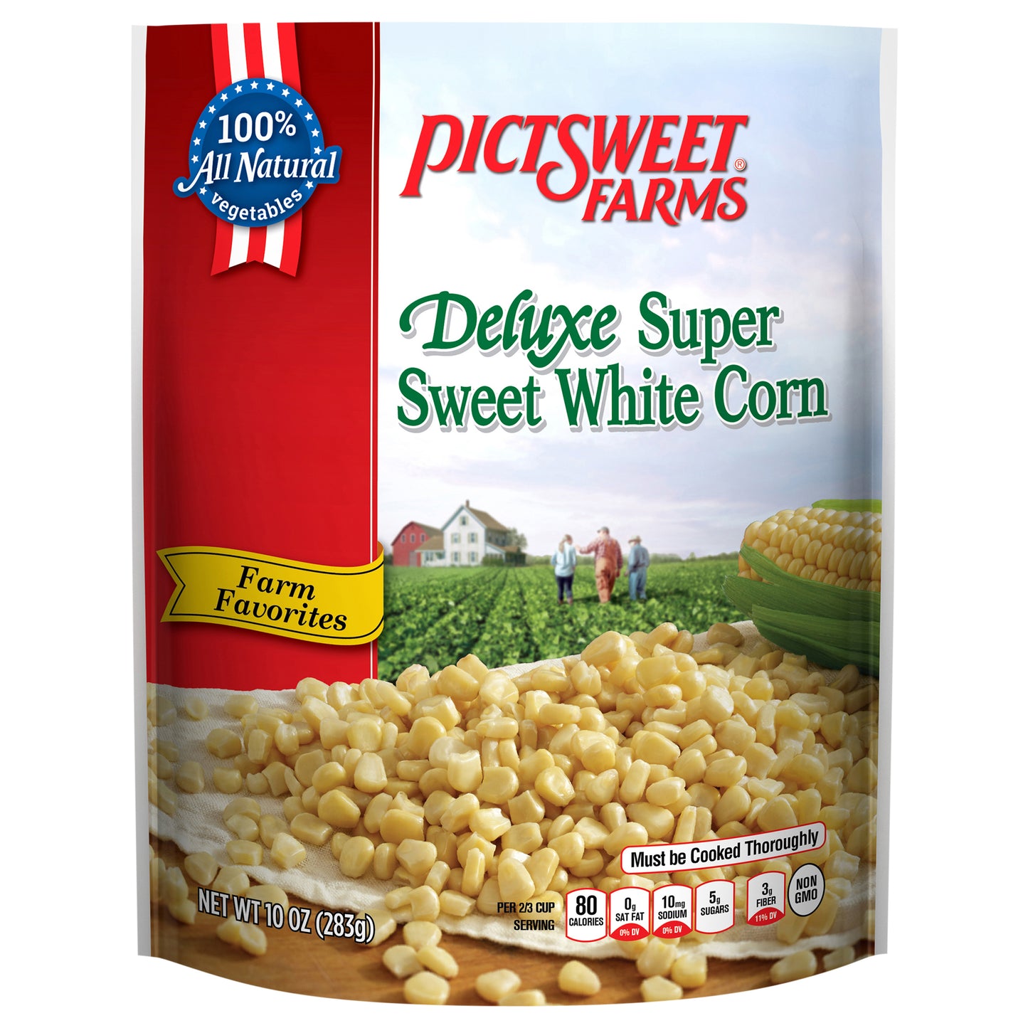 Pictsweet Farms Deluxe Super Sweet White Corn, Farm Favorites - 10 oz