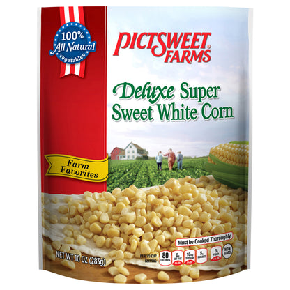 Pictsweet Farms Deluxe Super Sweet White Corn, Farm Favorites - 10 oz