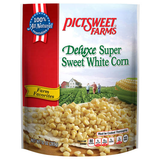 Pictsweet Farms Deluxe Super Sweet White Corn, Farm Favorites - 10 oz
