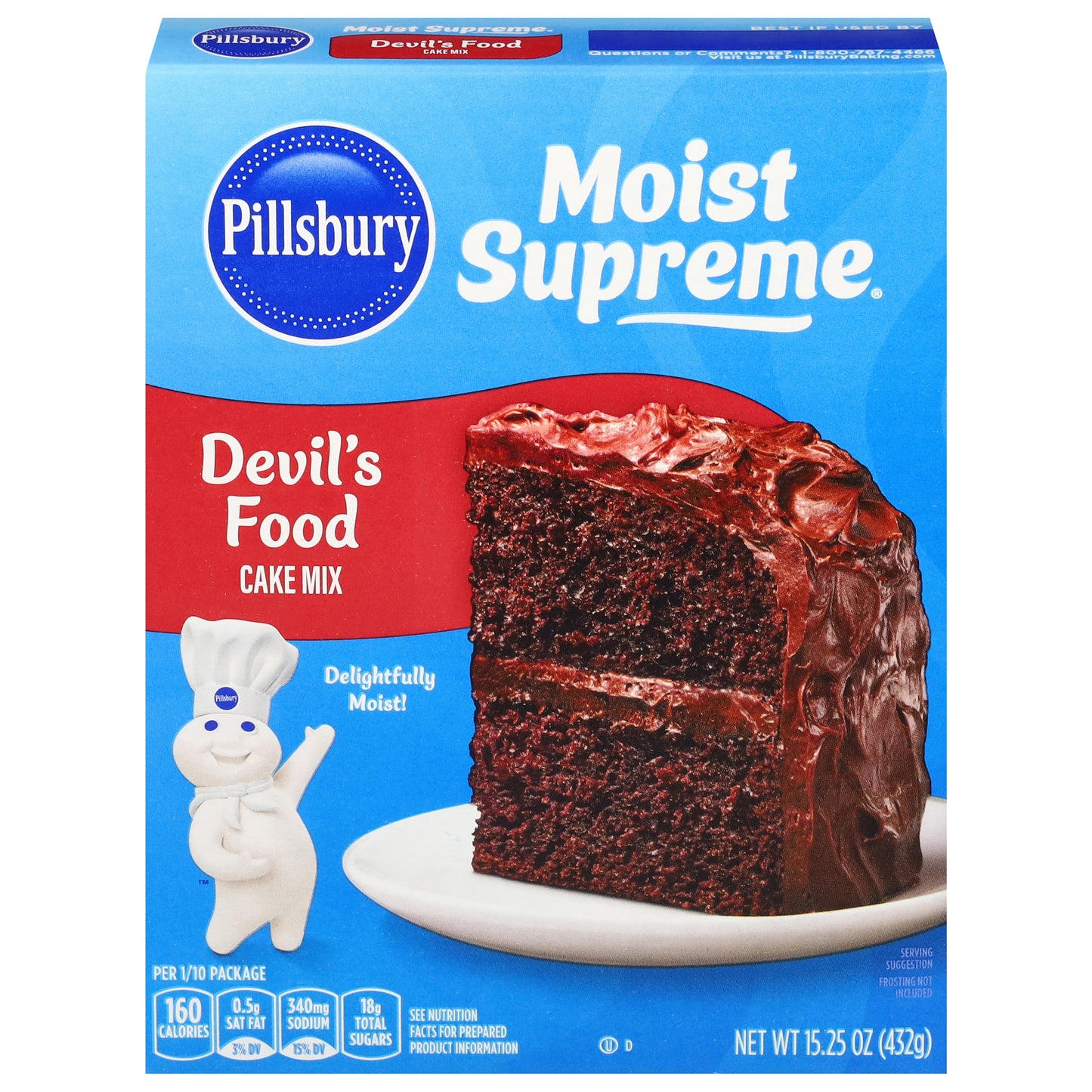Pillsbury Moist Supreme Premium Devil's Food Cake Mix 15.25 oz