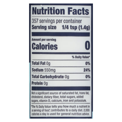 Morton Fine Sea Salt 17.6 oz