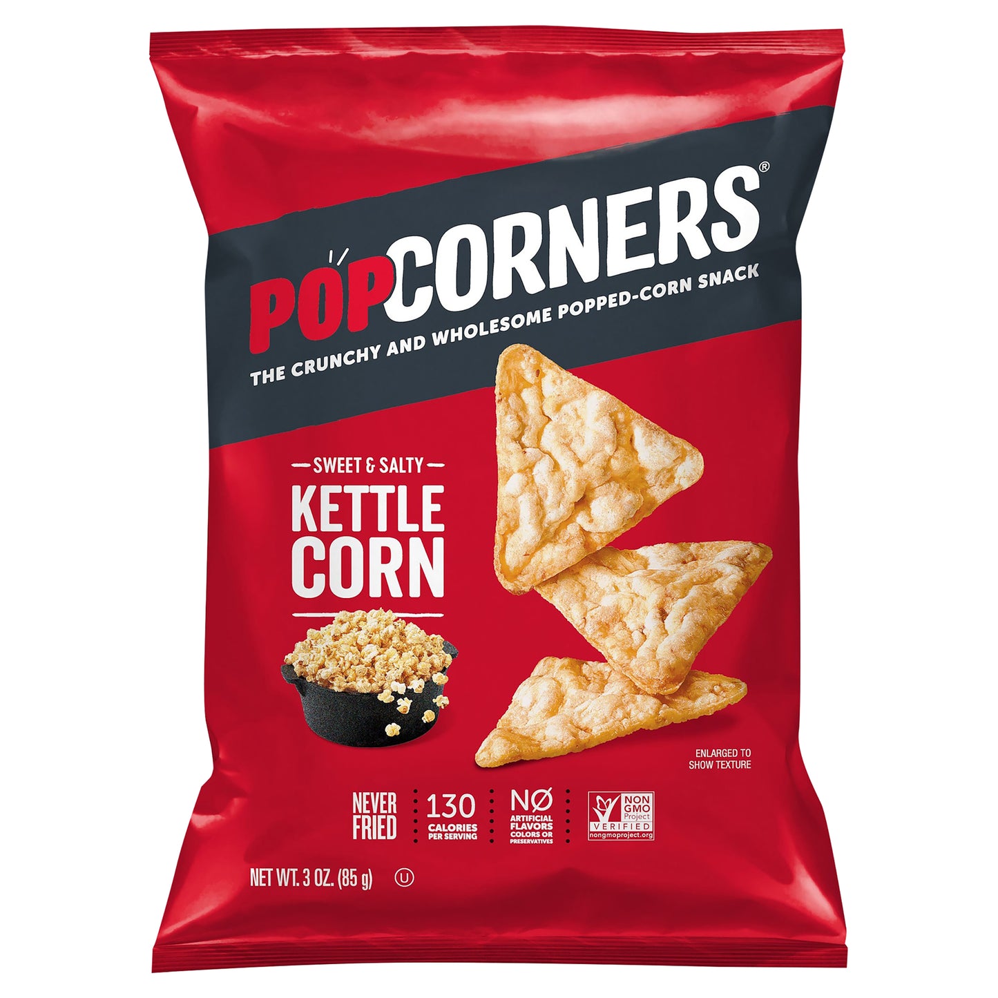 Popcorners The Crunchy and Wholesome Popped-Corn Snack Sweet & Salty Kettle Corn 3 Oz