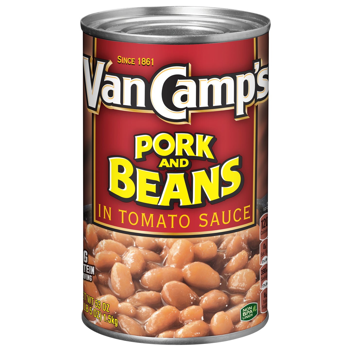 Van Camp's Pork and Beans, Canned Beans, 53 OZ