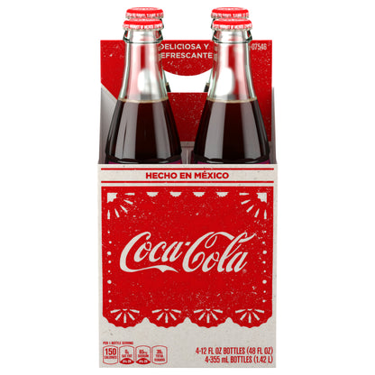 Coca-Cola Mexico Glass Bottles, 355 mL, 4 Pack
