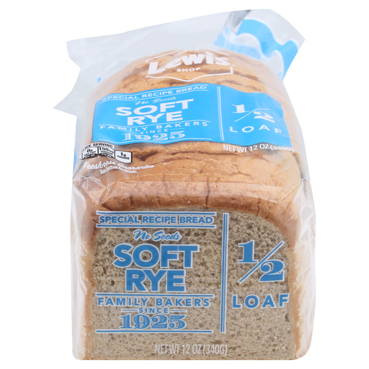 Lewis 1/2 Loaf Soft Rye Bread 12 oz